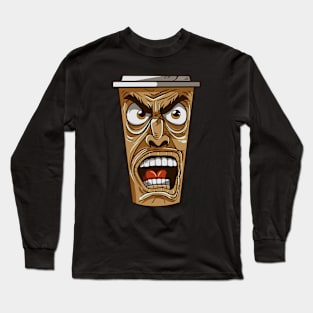 Angry Coffee Mug Long Sleeve T-Shirt